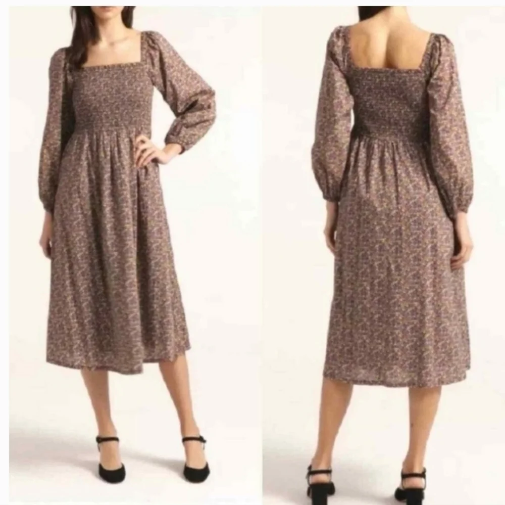 NWT J. Crew Liberty London Daydream Busy Izzy Floral Puff Sleeve Midi Dress Med